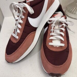 Nike Maroon and White Running Shoes